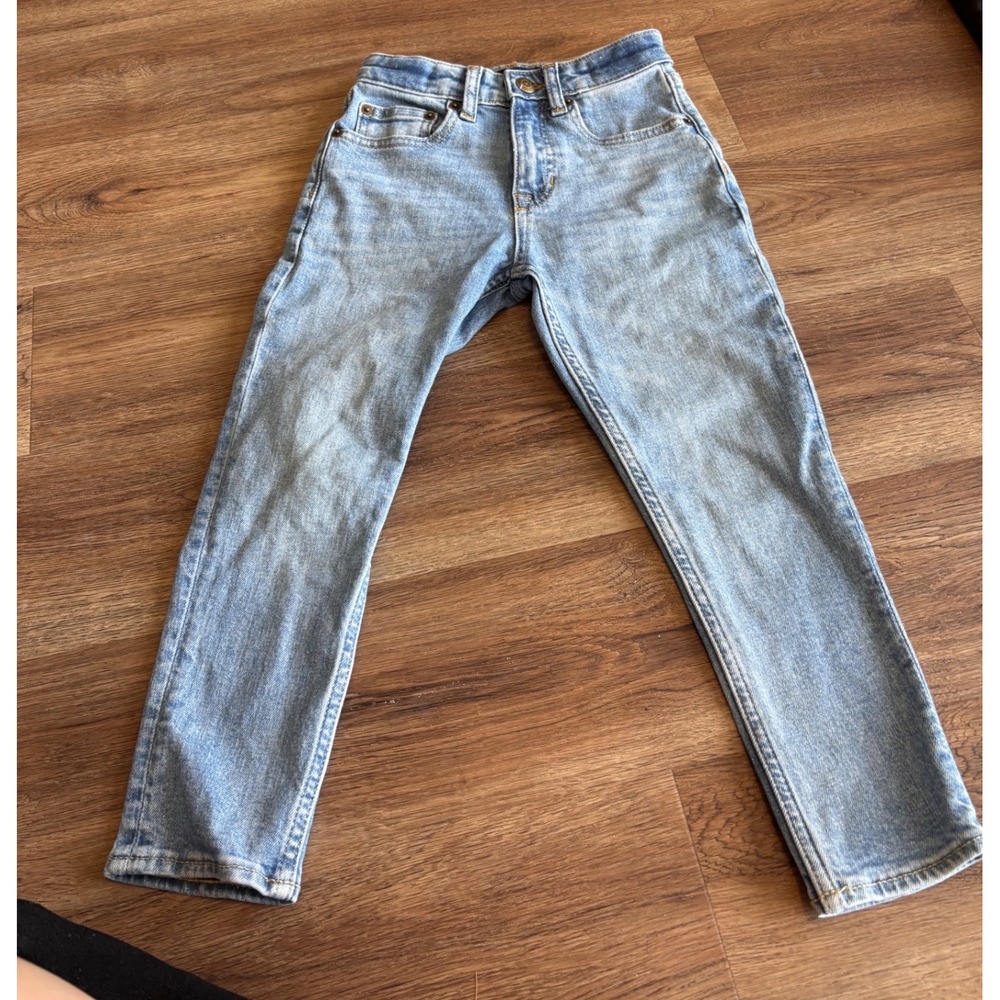 Free Assembly Kids Size 6 Slim Straight Light Wash Blue Denim Jeans